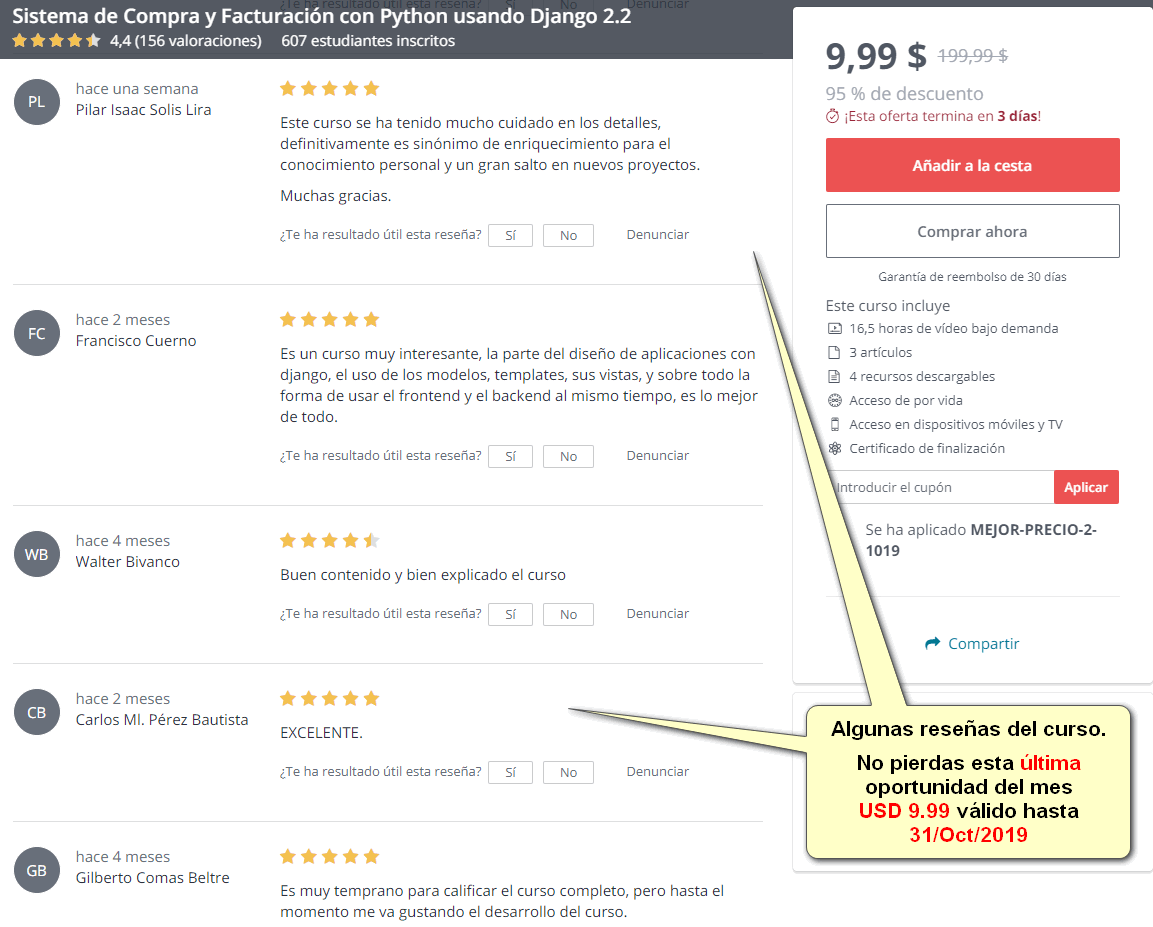 DEBSDaniel03's tweet photo. 🛑Aprende haciendo tu propia #App #Web con el #curso más completo @udemy_es #aprovecha #descuento 95% por tiempo limitado
📡 https://t.co/pIMMM8PT9v
#Python #Python3 #DjangoPython #PythonDjango #PostgreSQL #ORM #QuerySet #RestAPI #jQuery #JavaScript #Bootstrap #ElMejor #Django https://t.co/YxgqPbDXUQ