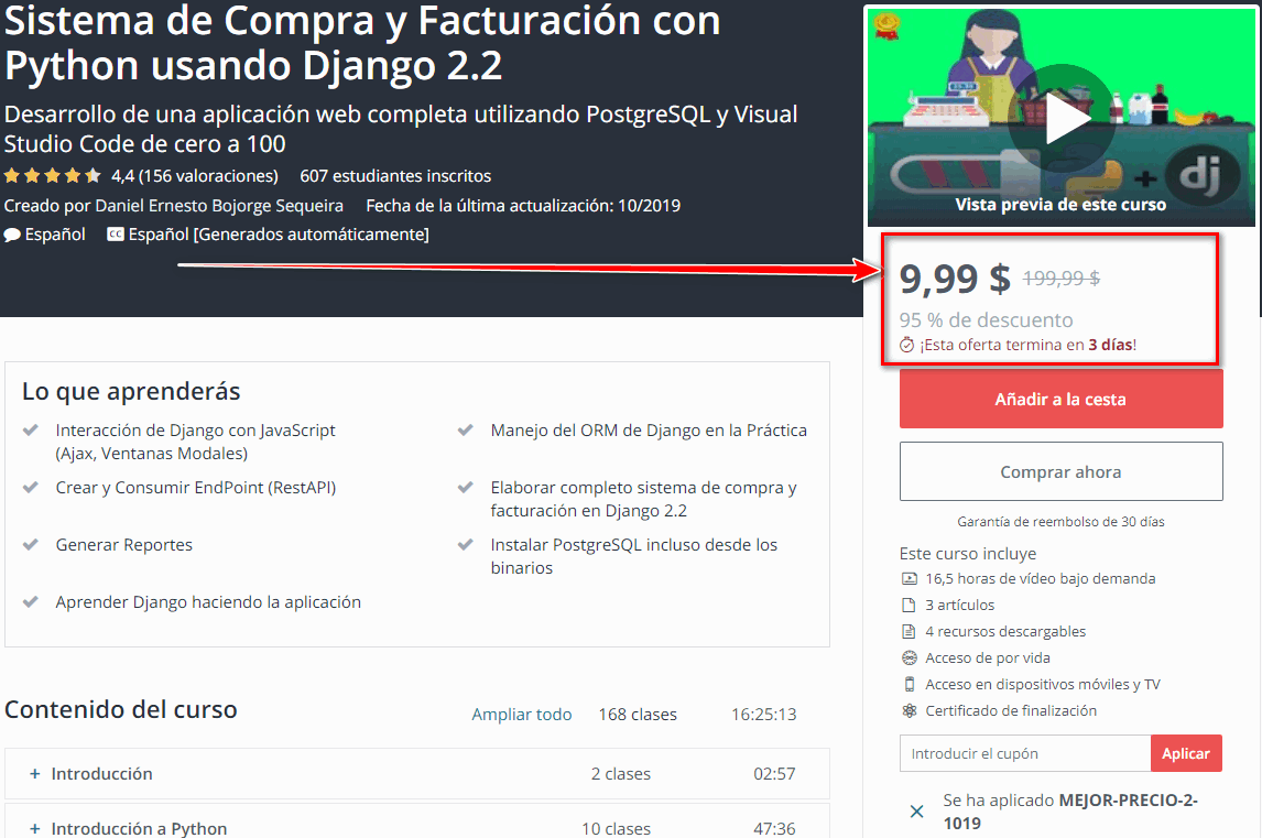 DEBSDaniel03's tweet photo. 🛑Aprende haciendo tu propia #App #Web con el #curso más completo @udemy_es #aprovecha #descuento 95% por tiempo limitado
📡 https://t.co/pIMMM8PT9v
#Python #Python3 #DjangoPython #PythonDjango #PostgreSQL #ORM #QuerySet #RestAPI #jQuery #JavaScript #Bootstrap #ElMejor #Django https://t.co/YxgqPbDXUQ