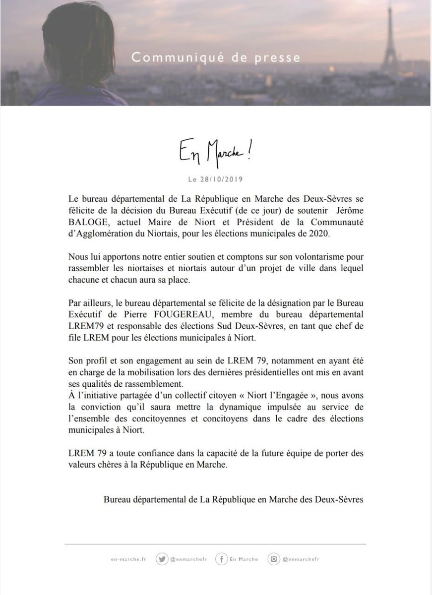 PierreFougereau's tweet photo. ✔️Rassembler les actrices et acteurs du local au-delà des clivages, 
✔️ Oeuvrer pour le quotidien des niortaises et des niortais,
✔️ Faire de nos différences un projet pour #Niort pour les 6 ans à venir. 
@niortlengagee @JeromeBaloge @EnMarche79 @JeunesMacron79 
#Municipales2020 https://t.co/4CNcLIGwAc
