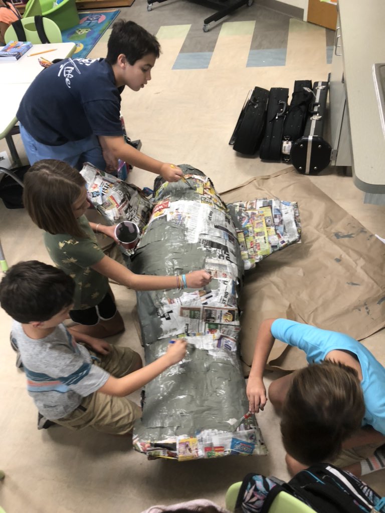 MollyProbel's tweet photo. The manatee is coming to life today!!!! #PaperMache #teamprodel #ManateeProtection https://t.co/sr5XeOug8B