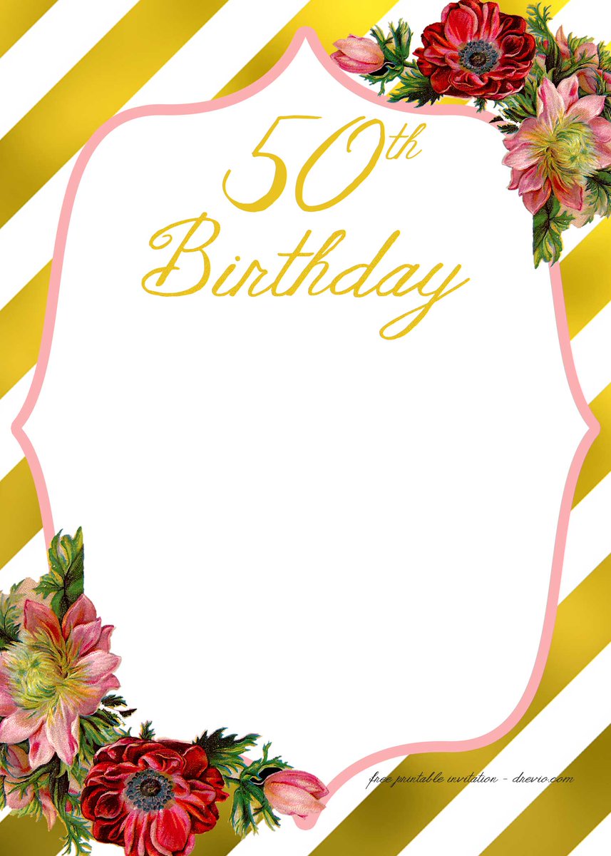 Download FREE-50th-Birthday-Invitation-Template - Get it Now :  https://t.co/5d4MWvzGjh..., image size:857x1200