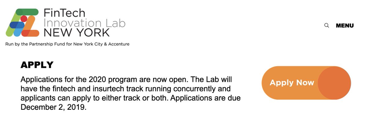 HyperscienceAI's tweet image. Followers: Applications are now open for the 2020 #FintechLabNYC! Watch 2019 Demo Day highlights to learn more about the program and how it can benefit your company: bit.ly/2qrCgvw

Apply from now until 12/2: accntu.re/2pDypv1