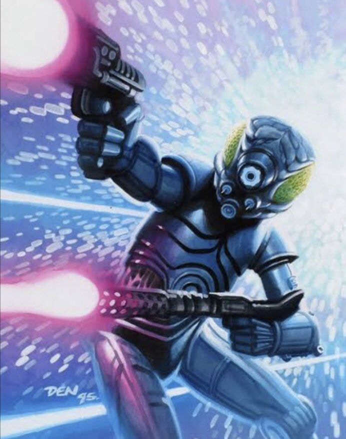 My Star Wars Legion Bounty Hunter unit continues to grow. Today I have finished 4-Lom except for his base. 

A rusty droid with insectile features, 4-LOM was originally in Empire Strikes Back.