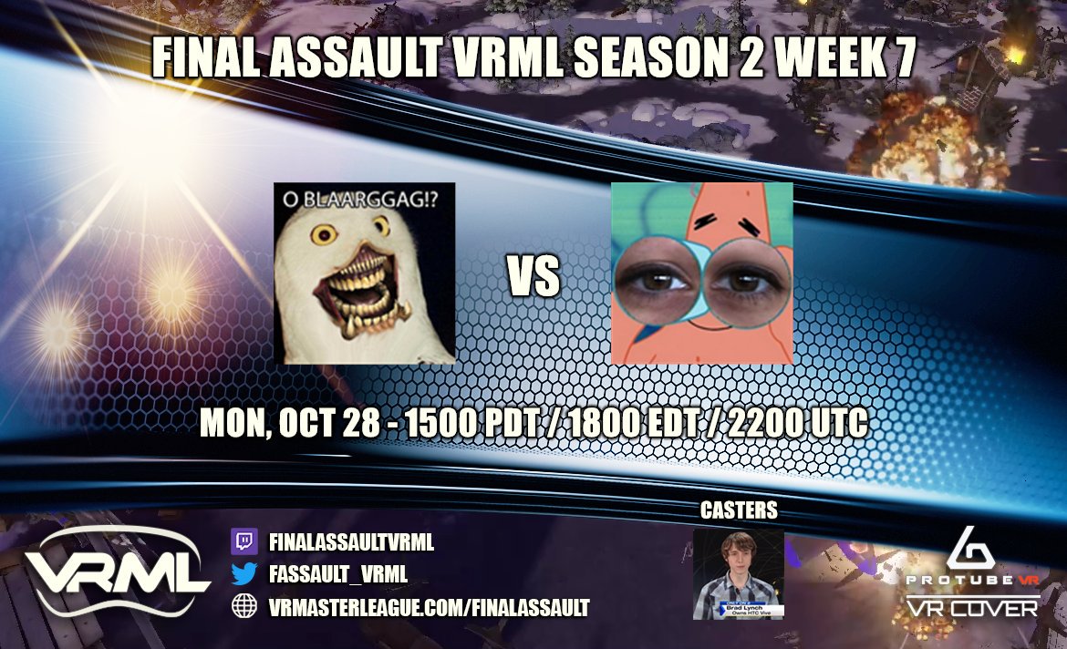 FAssault_VRML's tweet photo. 🔴LIVE NOW🔴

Heathen vs NotSporks

📺https://t.co/tQJYGxX9vF
🌐https://t.co/iRzZCXFVmO
🗣️https://t.co/uv8789Zljp

We're in for a treat! @SadlyItsBradley is covering this awesome matchup! #FinalAssault @PhaserLockInt
#strategy #VRRTS #VResports #RealTimeStrategy #esports https://t.co/iNIYCLxUTL