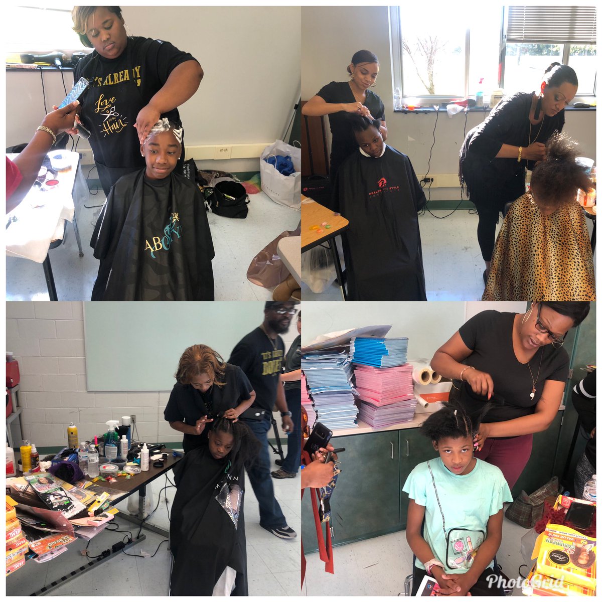 kevinlmcrae's tweet photo. This was a wonderful event for our community! Today we had #CutsAndCurls, a community involvement event, coupled with parent/teacher conferences and dinner! S/O to #NewJerusalemCathedral for making this great! @thehairston @GCSchoolsNC @CEBSmith6595 @NiciaGeorge @GlasherRobinson https://t.co/c01LZVMe47
