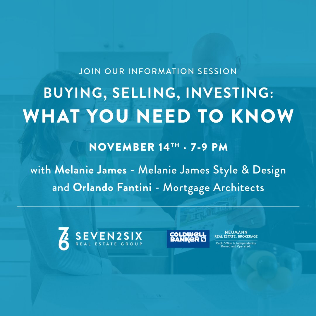 726RealEstate's tweet photo. Introducing the first ever @726RealEstate Information Session! Join Barb, Frank, Katherine and our two special guests on November 14th as we discuss everything you need to know about breaking into the market, investing and showcasing your home! 🏡 ➡️ https://t.co/agzfK0Q65J https://t.co/P7TunremyT