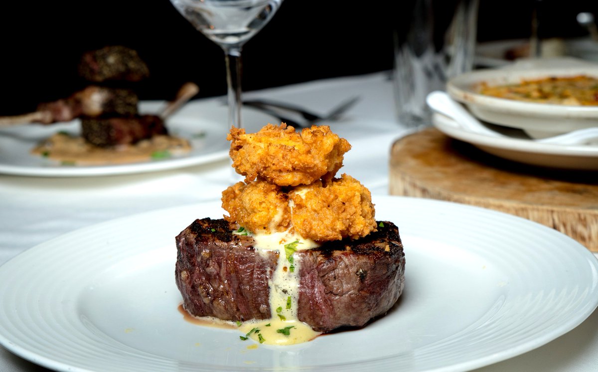 KirbysSteaks's tweet photo. We aren't sure which is better- Blue Ribbon Filet Mignon topped with Chicken Fried Oyster Bearnaise or Blackened Shrimp? Tell us your favorite steak add-ons!
#FiletAllDay #FiletMignon #CarnivoreDiet #MeltInYourMouth #BestOf #TopCityBites #TheWoodlands #DineTheWoodlands https://t.co/aesWxk3Ikw