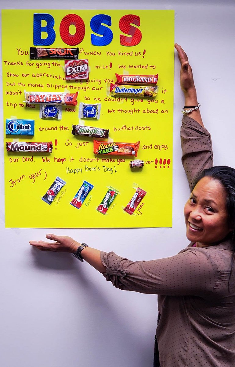 pascoclerk's tweet photo. Jo Ploettner, Operations Supervisor of our Civil Courts/Probate Division, was away for National Boss Day, so her Dade City teammates surprised her with flowers and a clever, obviously sweet (and really big) card. @FloridaClerks @TheFlaBar @flcourts #serveandconnect https://t.co/k6jg5uyYXg