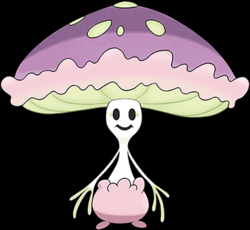 Mais alors TOI genre on avait pas assez de Pokémon champignons merdiques non il fallait en faire un fluo avec un regard de dégénéré là mais CASSE TOI CASSE TOI