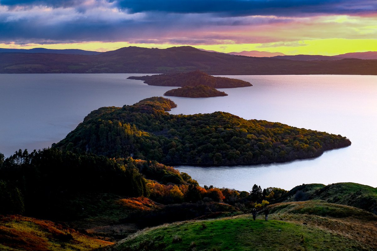 Last of the light today, across Loch Lomond from Conic Hill. #walkhighlands