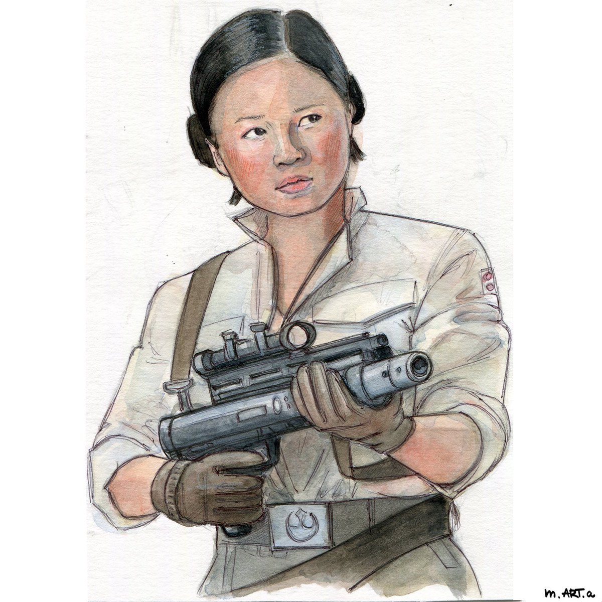 nautosual's tweet photo. #inktoberDay28 Had to draw Rose because it’s absolutely a disgrace that she’s been absent from 95% of the promo material for #TheRiseOfSkywalker #WheresRose https://t.co/yQRso3KJCU