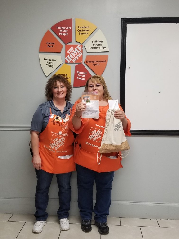 HuntingtonTHD's tweet photo. Statesville 3642 
CAM 2019 Winner Karol! You rock! @DerekBTHD @brittsdevoid @SCL13Blue @WebbfWebb @ErinWatsonHDHR https://t.co/mUOSH8MQEG