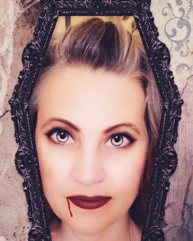 aprilbennettbks's tweet photo. Fun with Snapchat filters. Imma let the Chat do my makeup every day.  Digging the eyeliner! Right... back to work. 
Happy dress-up week everyone! #halloweenfun #goofingoffatwork #mondaymood #coffeebreak https://t.co/il47OPL2Zi https://t.co/iYBtczAbtP