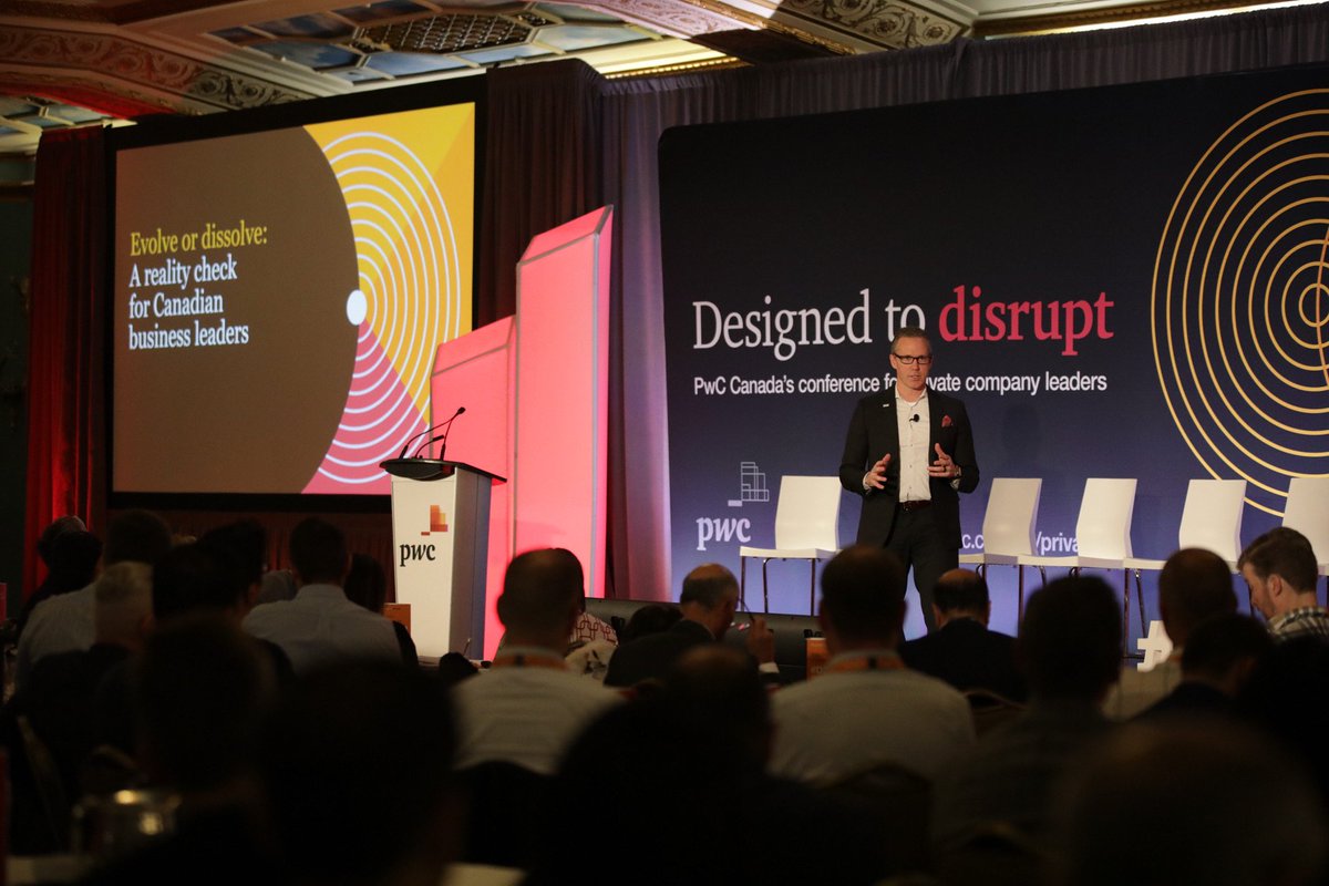 While other businesses are being cautious, this is the time for #privatecos to take calculated risks on innovative tech to be the best they can possibly be. <a href="/PwC_Canada/">PwC Canada</a>'s Matthew Wetmore on why we need to evolve at #D2D19 in #Banff.