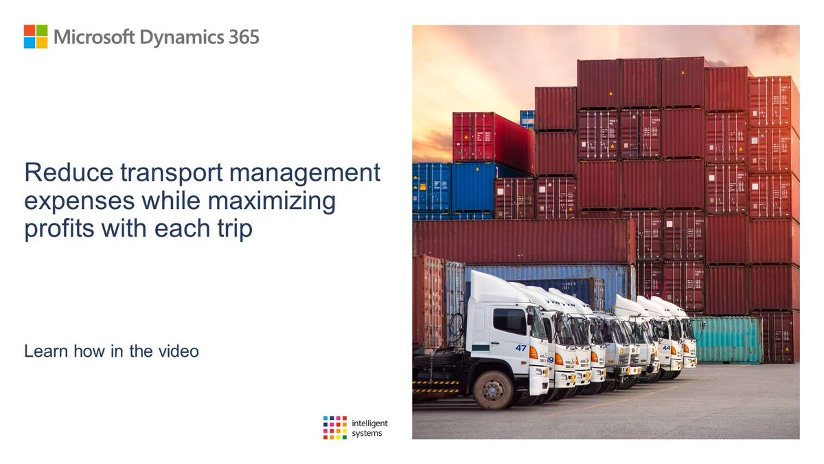 MicrosoftGTM's tweet image. Control your #TransportManagement activities with Dynamics Trans by @isystems_group, an all-in-one platform built on #MSFTDynamics365: stuf.in/b1n4tm