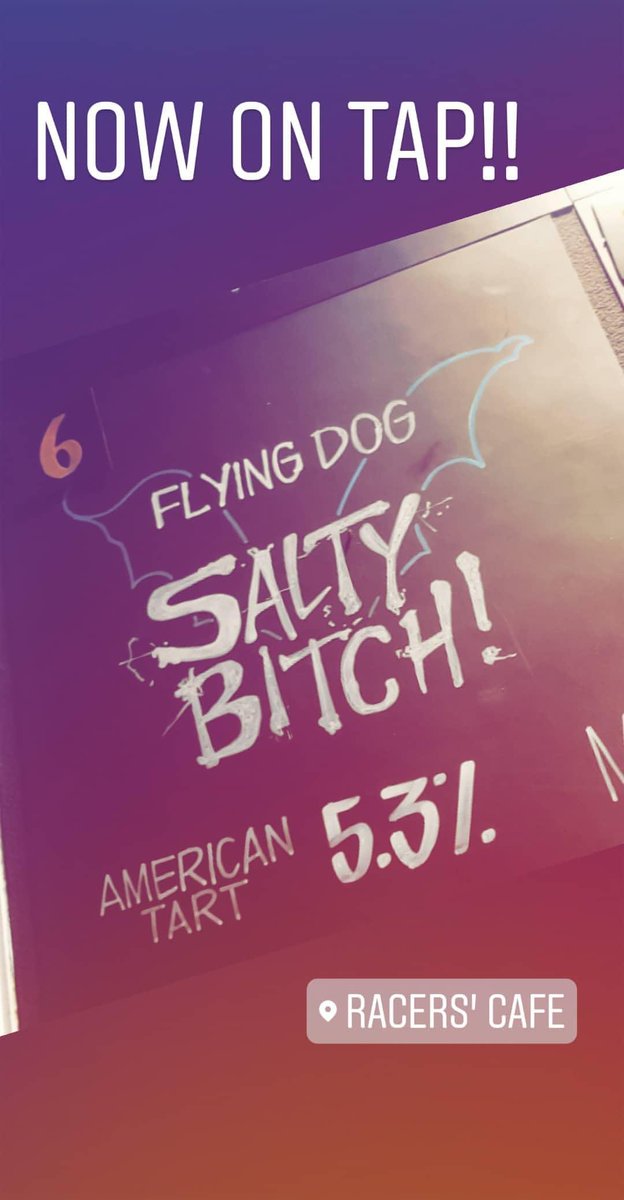Just tapped at Racers Cafe in Parkville!!!! <a href="/FlyingDog/">Flying Dog Brewery</a> #SaltyBitch #QueenOfQuench #DisobedientBeer