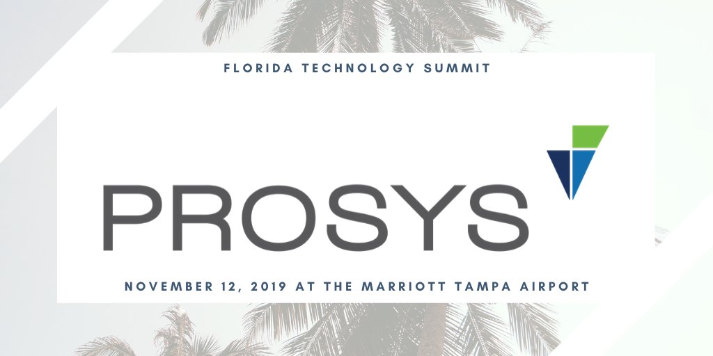 MachaonSummit's tweet image. We can&apos;t wait for #Prosys to be at the Florida Technology Summit on November 12th! #FTS Make sure to register today: technologysummit.net/register.html