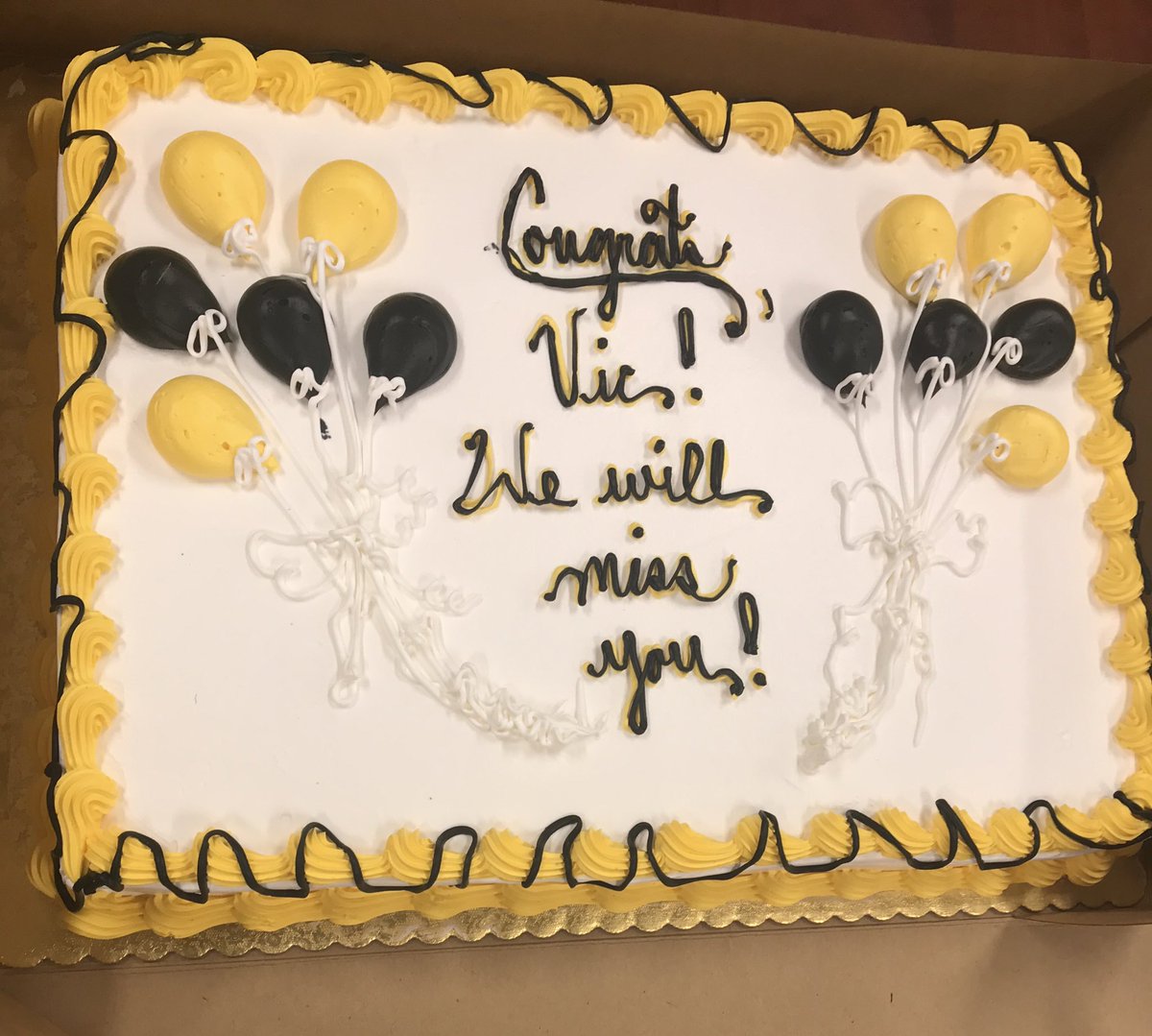 To Vic...From your management team! Thanks for everything you’ve done for us! We wish you the best in your new role! <a href="/VicRangel2/">Vic Rangel</a> <a href="/mag2ny/">Margaret Grillini</a> <a href="/DougBishop44/">Doug Bishop</a>