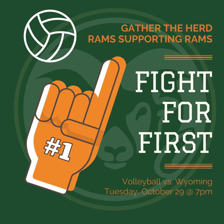 CSUSAAC's tweet image. Support the Rams vs Wyoming at Moby Arena Tuesday Oct. 28th @ 7pm. #herdup
