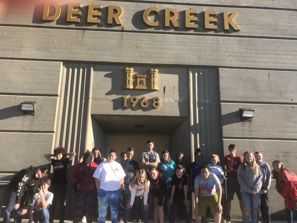 MrsKMears's tweet photo. Extra Mile 7th &amp; 8th graders visiting the Deer Creek Dam!  Fun and informative afternoon!  @CCSExtraMile @circlevillecms https://t.co/pHGmmOjaqS