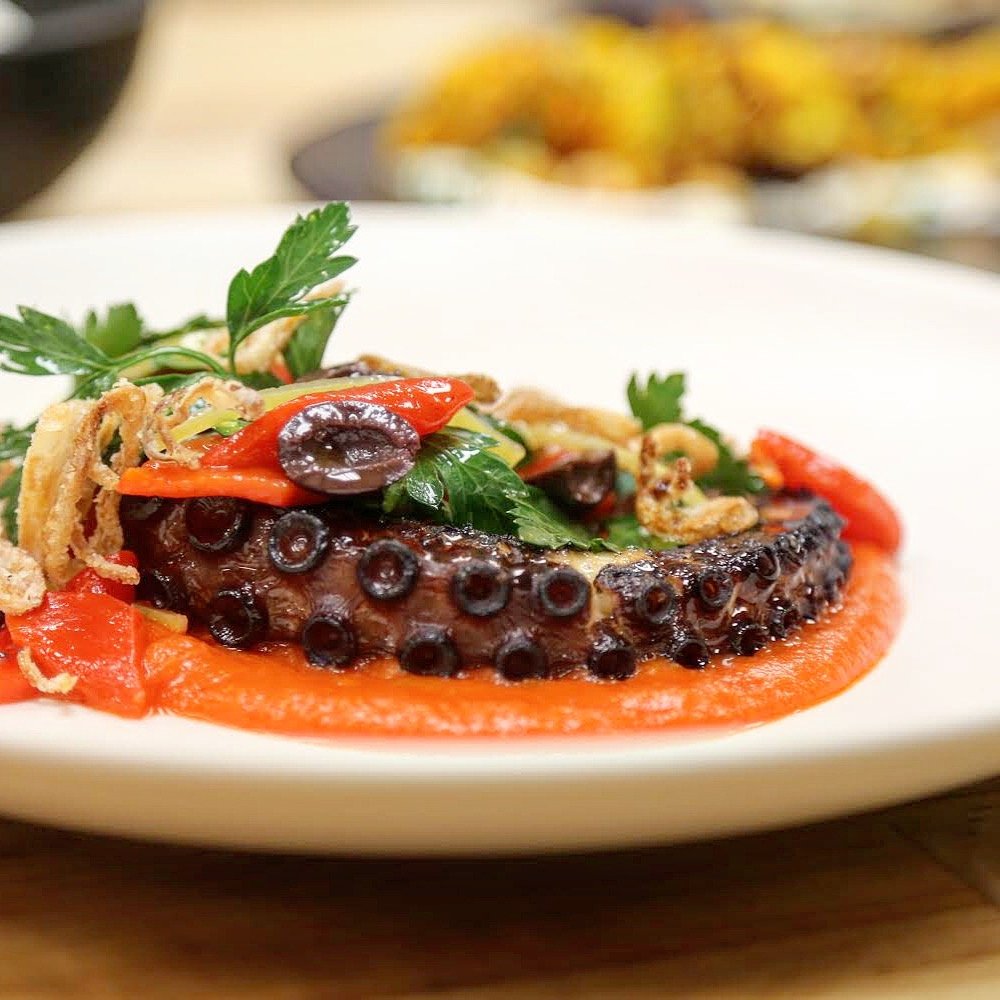 There's nothing scary about our delicious grilled octopus! #Delicious #GrilledOctopus #SantuariLa