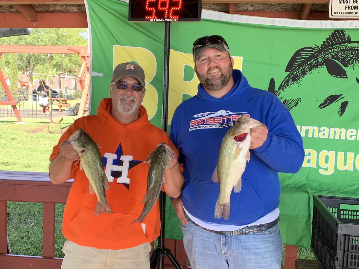 Congrats to Jake Knight and Stephen Plumb on getting the win on a very tough post frontal Lake Houston!
