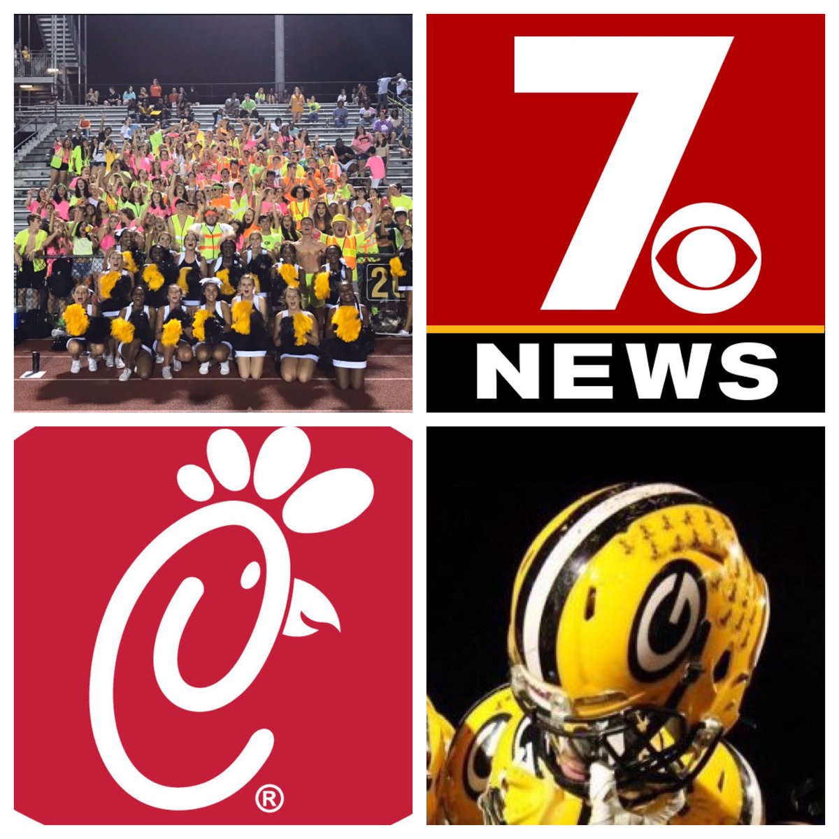 EagleNation864's tweet photo. Come out to GHS Friday 5AM, get some Chick-fil-a, and get on the news!! BE LOUD and wear BLACK AND GOLD!!! We want to see everybody out there!!! @princiball @eaglesofghs @Gwoodfootball19 @ijindexjournal @WSPA7 #beatjLmann https://t.co/2S1kB128H4