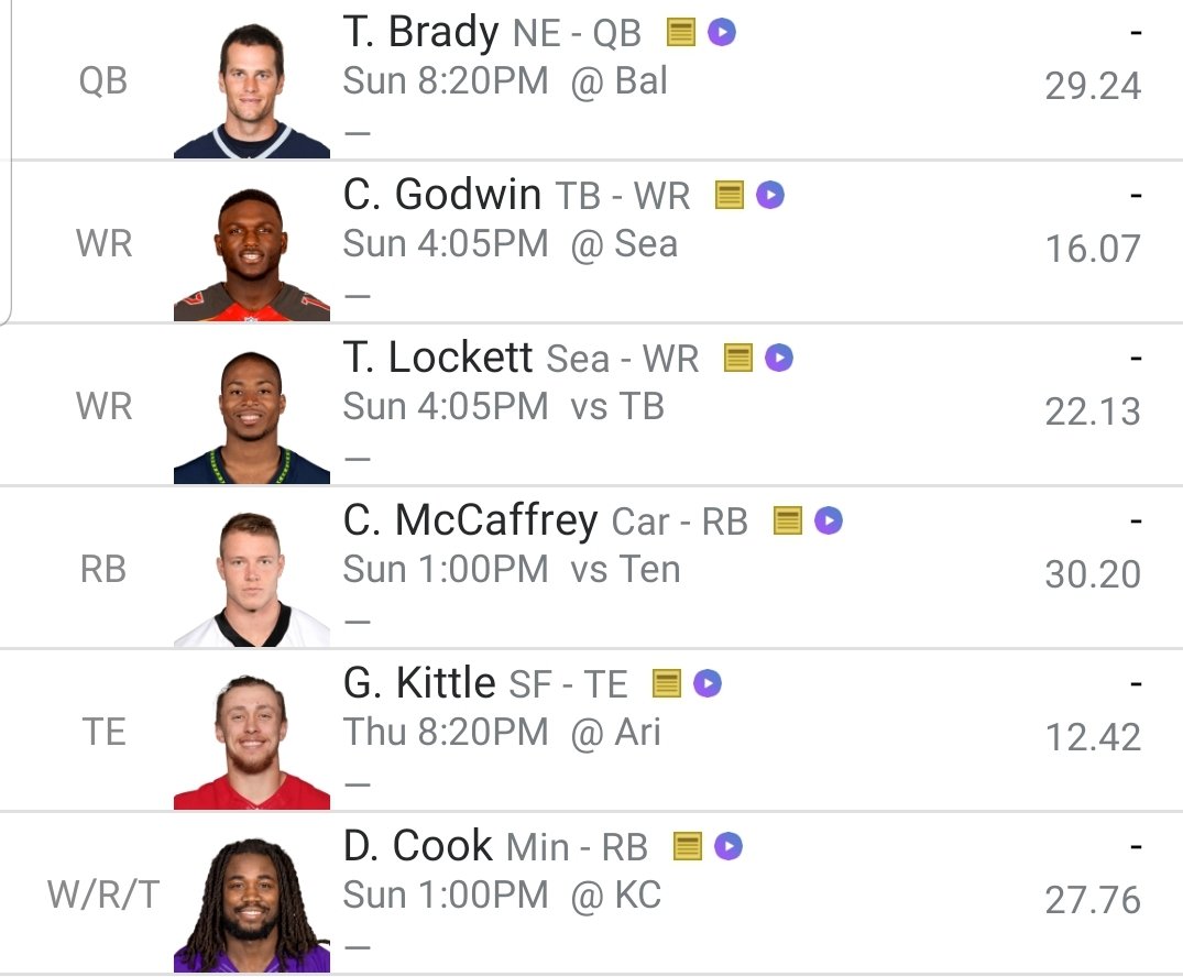 NYFried516's tweet image. You wouldn't believe me...traded Kelce,Hooper,Kupp,Fournette and Rodgers all in the Same week multi trades later I have This Bomb Squad #TheTradeGame #StackAndPack