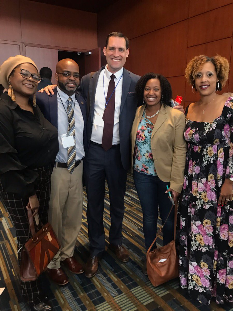 Forgot to add that the 2019-20 @CREED_NC @EducationNC Equity Fellows were in the building on Saturday. Even managed to get a pic with my fellowship mentor @GraigMeyer ! #ColorOfEducation #nced #ncpol