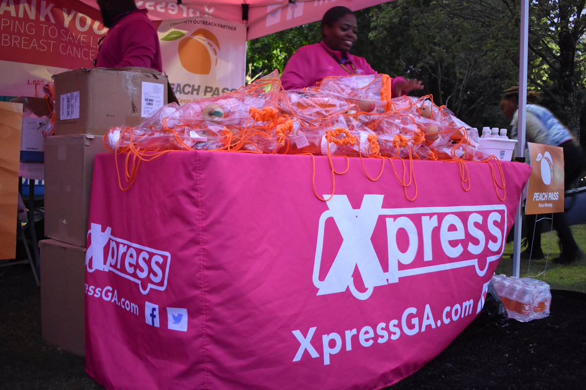 Xpressga's tweet photo. Xpress goes pink in honor of Breast Cancer Awareness Month! We had a great time walking in the @AmericanCancer #MakingStridesAgainstBreastCancerWalk last weekend. Always remember to Commute with Confidence and choose transit! https://t.co/8xeLHVqKip