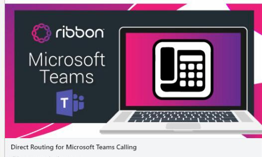 NetworksAgt's tweet photo. #SBCs #DirectRouting #Teams #nube #tecnologia #ribboncomunications #agtnetworks #tegnologia #banca #Empresas 
Enrutamiento directo para llamadas de equipos de Microsoft
Ribbon tiene la cartera más grande de controladores de borde de sesión (SBC) certificados para @MSFTColombia https://t.co/aivZSAN06N