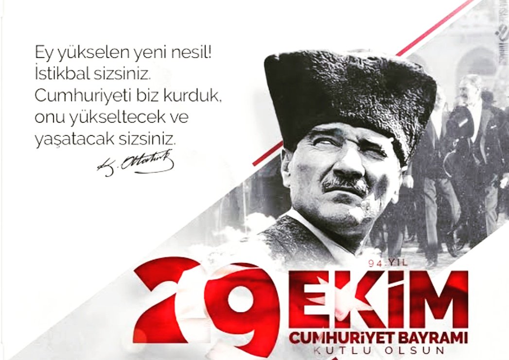 #tatildeğilbayram Cumhuriyetimizin 96. Yılı kutlu olsun 🇹🇷#29ekimcumhuriyetbayramı #MustafaKemalAtatürk