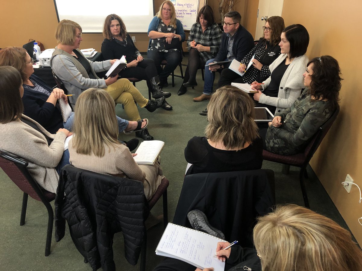 Sandra_Herbst's tweet photo. Using a protocol to get feedback on a potential leadership action. Fourth phase of seven...listening to colleagues &amp; recording ideas to hang onto. Later they will report back to share what has been heard that causes refinement of the plan. Building collective efficacy @EPSBNews https://t.co/ajkr6ElFyJ