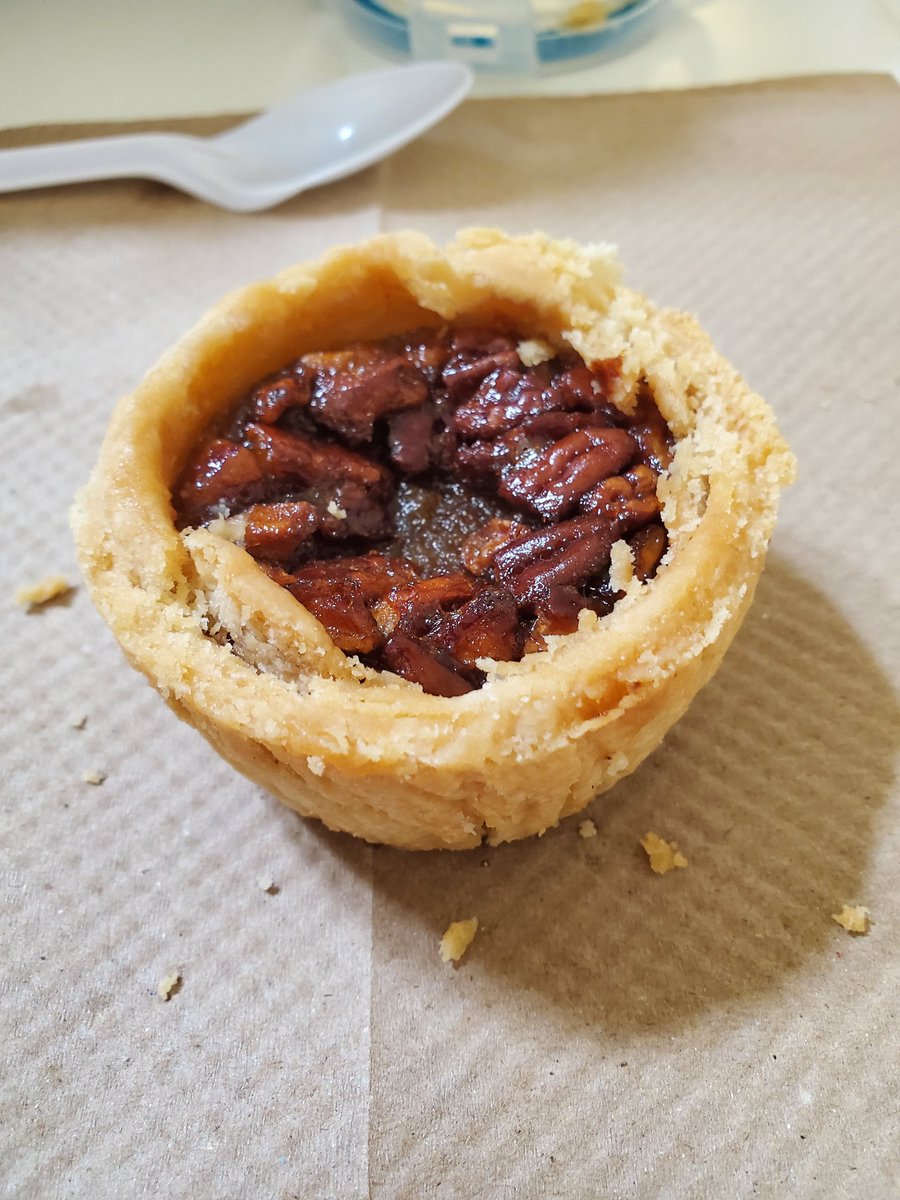 Lunch today, not preplanned so for today I'm on #TeamButterTart . Although I do love a good #Nanaimobar. Like really do. 
#sittingonfence and #eatingthemall, except raisins...  #elxn43