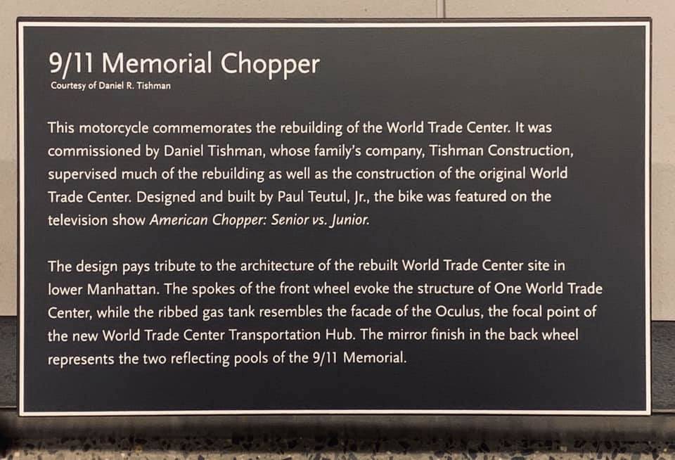 Os presentamos las motos Memorial de los atentados del 11-S en Nueva York, las cuales se hayan expuestas en 9/11 Memorial Museum. Dignas de ver. Cada una tiene una historia con mucho sentimiento detrás 🇺🇸 #911Memorial #911Museum #NY <a href="/Sept11Memorial/">9/11 Memorial & Museum</a>