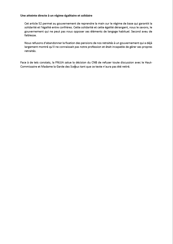 🔴 #ReformeRetraites Art52 #PLFSS2020 ⚠️La déloyauté en marche⚠️ "Nous refusons d’abandonner la fixation des pensions de nos retraités à un gouvernement qui a déjà  montré qu’il ne connaissait pas notre profession et était incapable de gérer ses propres retraités" <a href="/CNBarreaux/">Conseil national des barreaux - les avocats</a> 
⬇️