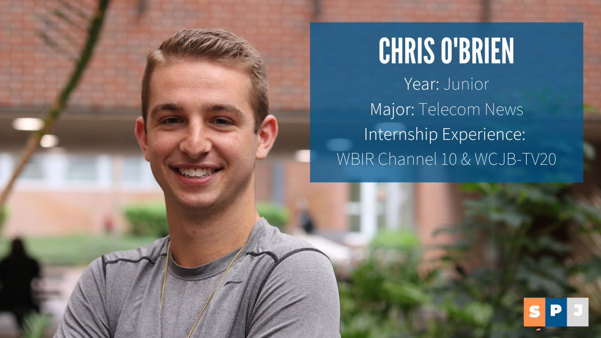Introducing our 4th panelist, Chris O’Brien!
•
•
Come to our meeting TOMORROW to hear about his experiences as an intern at multiple news stations. 🎥 We can’t wait to see y’all there!