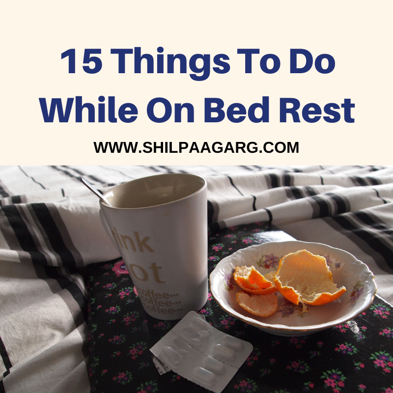 shilpaagarg's tweet photo. Bed rest for a long time is no walk in the park. It can be irritating to be confined to bed and be dependent on others.
You should never let the things you cannot do, prevent you from doing the things you can.
15 THINGS TO DO WHILE ON BED REST #newpost
https://t.co/3gwmALjgdF https://t.co/LEXBH6D3Qw