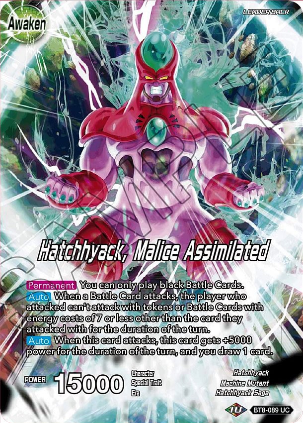 Dbzcollection's tweet photo. #ドラゴンボール超 カードゲーム MALICIOUS MACHINATIONS　
>> ドクター・コーチン
>> Dr.ライチー
>> ハッチヒャック
#DragonBallSuper Card Game BT8 avec #Hatchiyack #DrLychee #DrKochin
Deux cartes Leader Black et Green https://t.co/NilcY9XYEH