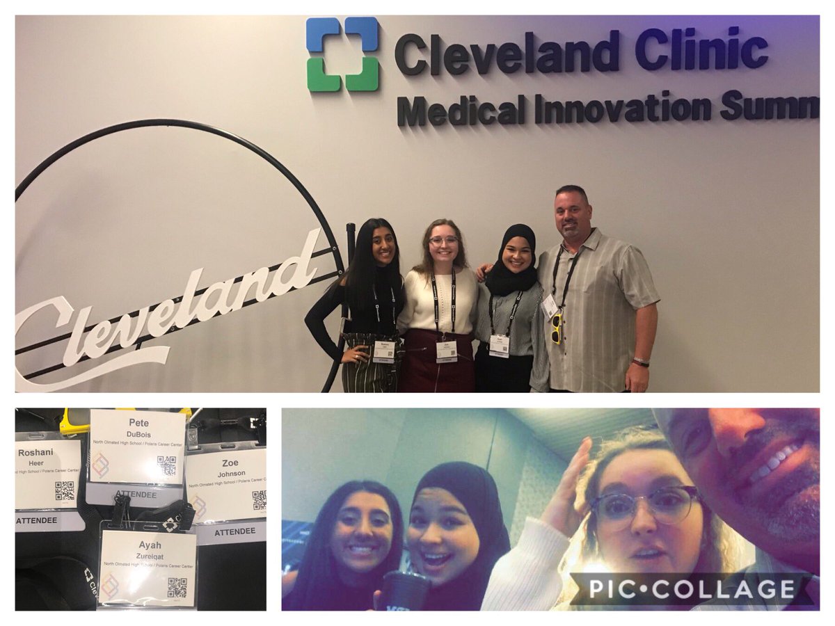 Dinnovates's tweet photo. A cool day at the Cleveland Clinic Medical Innovation Summit!@mr_wEAGLEy @polariscareer @PLTWorg https://t.co/5I0YPn4V1h