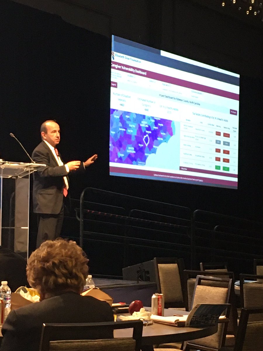 lademp's tweet photo. @KevinVigilante and @DoleFoundation sharing the results of a groundbreaking partnership that uses AI to locate caregivers and fashion solutions at the community level. #edfvaconvening2019 @BoozAllen https://t.co/zNnnlCoxjU