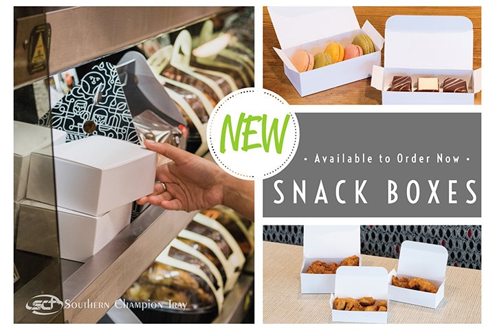 sctpackaging's tweet image. Introducing our NEW #SnackBoxes
• Available in 3 sizes • Perfect for #gourmetfoods &amp;amp; #savorysweets • Use for #togo occasions &amp;amp; a wide range of #foodservice establishments • No Assembly Required 
• Microwavable **Contact your distributor to order now. ow.ly/kxmq50wQn6Z