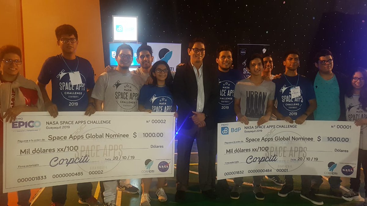 cramirezir's tweet photo. Después de dos días sin dormir y una gran sinergia de varias carreras de @espol el team #ReOceans se llevó el primer lugar del @SpaceApps de #Ecuador
Se agradece al Ig. @rodrigos_ec por confianza brindada.
@cparedesverduga @paherrera1975 https://t.co/AatxDWSftF