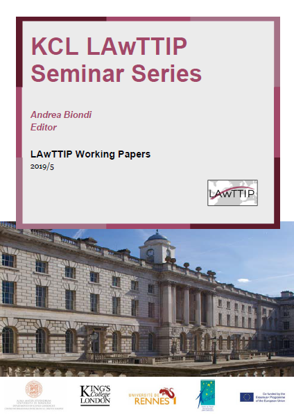 JMN_LAwTTIP's tweet photo. The @JMN_LAwTTIP is pleased to announce that the Working Paper collecting the main results of the KCL LAwTTIP Seminar Series has been published! @celkcl https://t.co/ZtWxgugRnJ https://t.co/uUzSGrDh1p