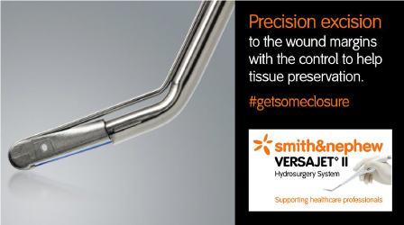 smithnephew's tweet photo. You may have heard of #VERSAJET II, but you may not know how it helps promote wound closure through:
- Precision excision
- Tissue preservation
- Effective evacuation
Helping you get #closerto0 delay in wound healing. Use it daily and #getsomeclosure: https://t.co/CxAPPk8qGd https://t.co/WRelwj9JIX