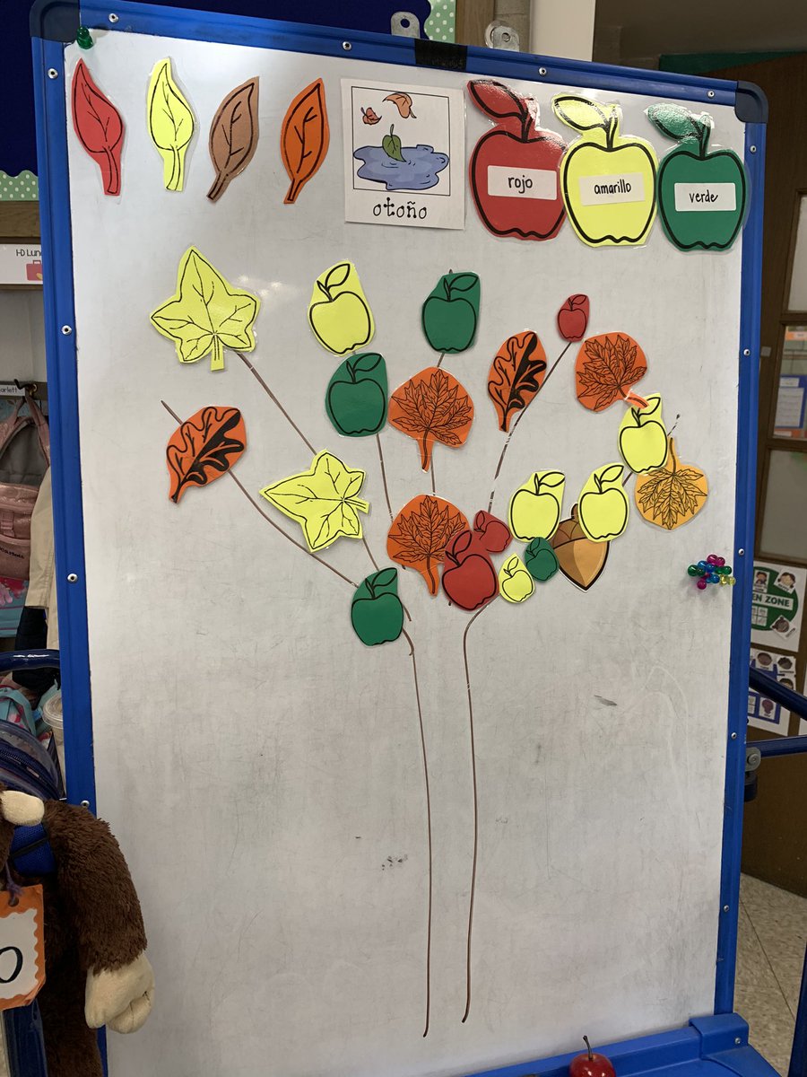 First graders described everything on our “otoño” tree in Spanish #hojas #manzanas #colores #tamaños <a href="/1DFirstGrade/">1D First Grade</a> <a href="/EWL_Brookline/">K-8 World Languages</a>
