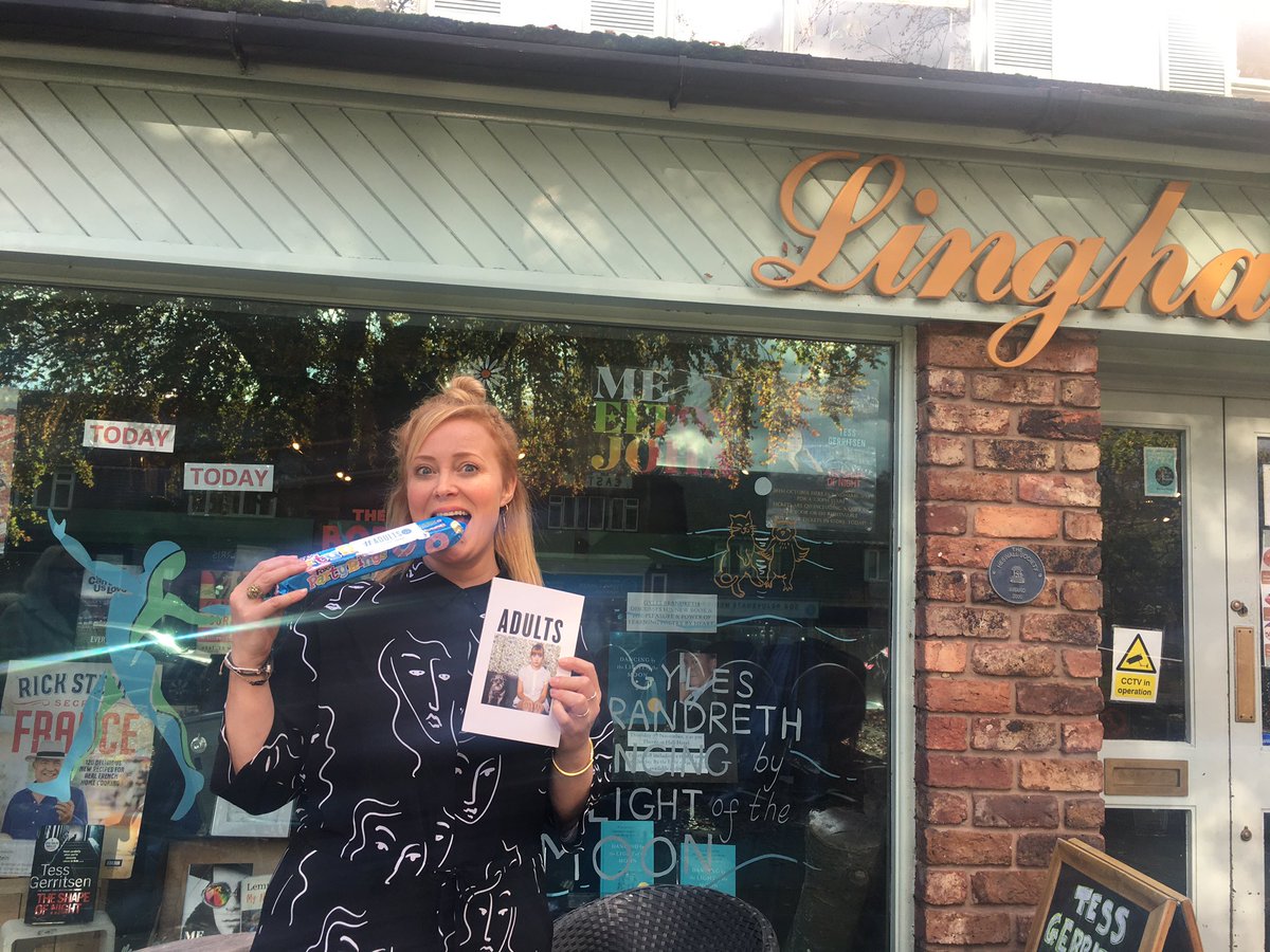 fictionpubteam's tweet photo. The gorgeous @emjaneunsworth at the gorgeous @LinghamsBooks here on the very sunny Wirral #Adults #Prooftour https://t.co/l11Cj4EVWg