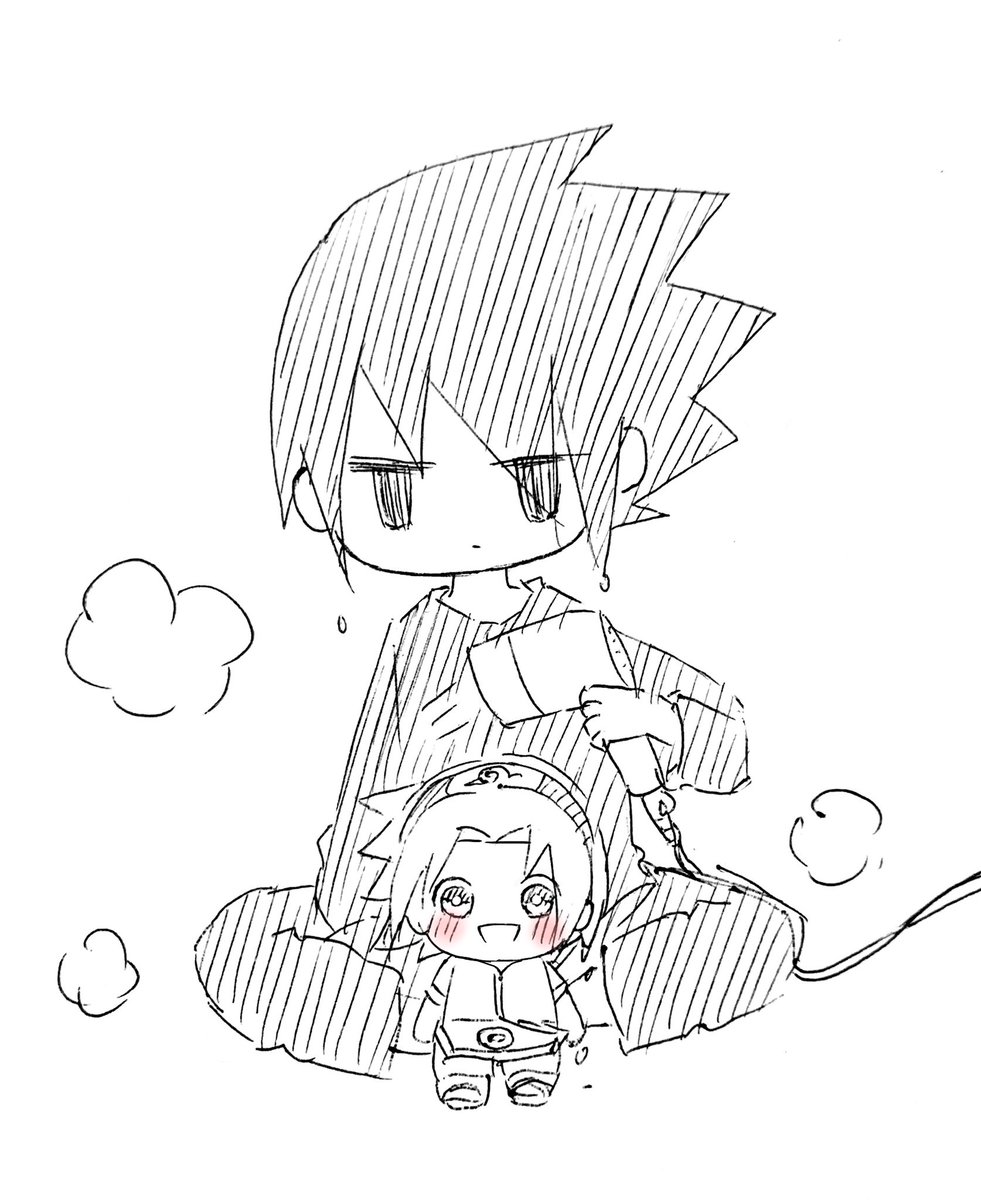 @papapanco29 @knepiknepi 横から失礼いたします!あまりにおふたりのツイートが可愛らしくて萌えてしまい、思わず描いてしまいました…!!温泉感はなくなってしまいましたが、弱のドライヤーで乾かされてるぬいちゃんです…❣️よろしければお収めくださいませ🙇‍♀️🙇‍♀️🙏🙏 