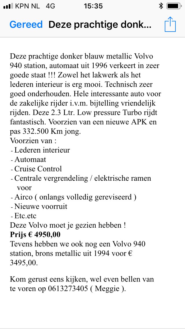 Wimsclassics's tweet photo. #prachtige #Volvo 940 te koop @GezelligeMeuk #auto #blauw #station #kwaliteit #betrouwbaar #veilig #rijden #genieten https://t.co/suare7YUpk