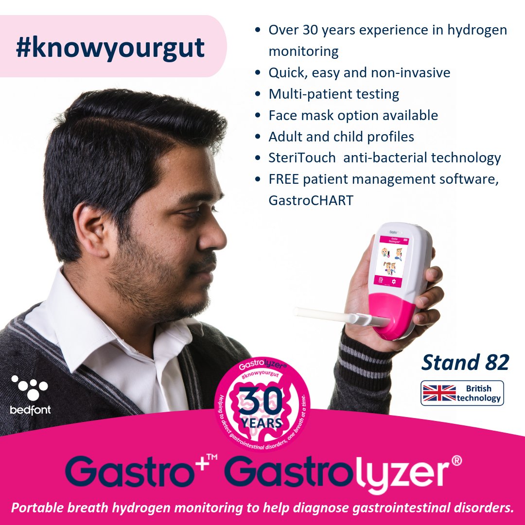 BedfontLtd's tweet photo. Day 1 of #UEG2019 is nearly over! Don't miss your chance to win a Gastro+ #Gastrolyzer and take a breath test to #knowyourgut - stop by stand 82 this afternoon
#gastrointestinaldisorders #lactoseintolerance #hydrogenmonitoring #breathmonitoring #hydrogen #H2 #lactose #fructose https://t.co/gCWncKZx8K